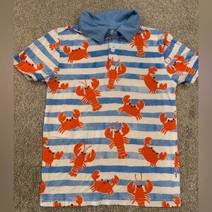 Little Sleepies Play Boys Shirt with Orange Lobster Print Size 6